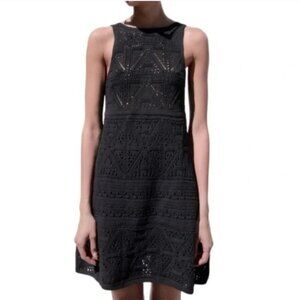 Zara Crochet Black Lace Mini Dress